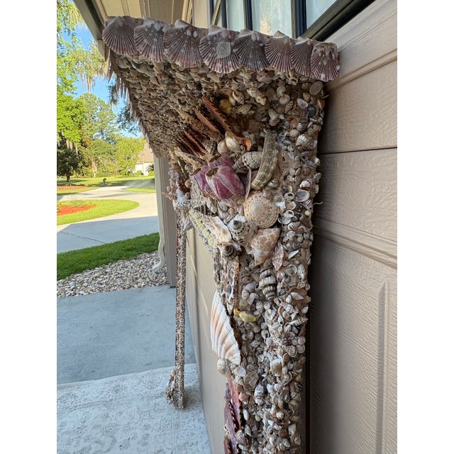 Seashell Encrusted Fireplace Surround and Mantel For Sale - Image 9 of 18