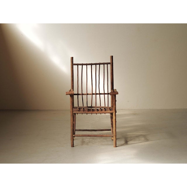 Brown Brutalist Naive Hazelnut Branch Armchair, France, 1970 For Sale - Image 8 of 17