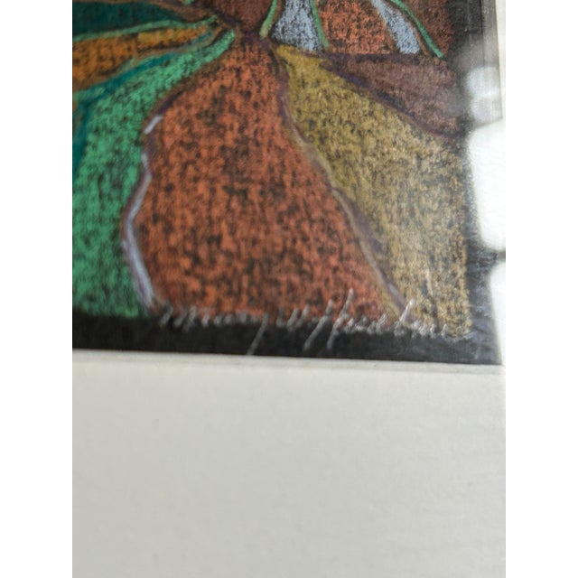 Mid-Century Modern One-of-a-Kind Maury Hazeltine Original Signed Drawing "Wheatlands" (1988) – Double-Signed Provenance For Sale - Image 3 of 5