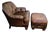 Some Chairs Fill a Space. A Vintage Classic Leather Chair & Ottoman Command It. For Sale