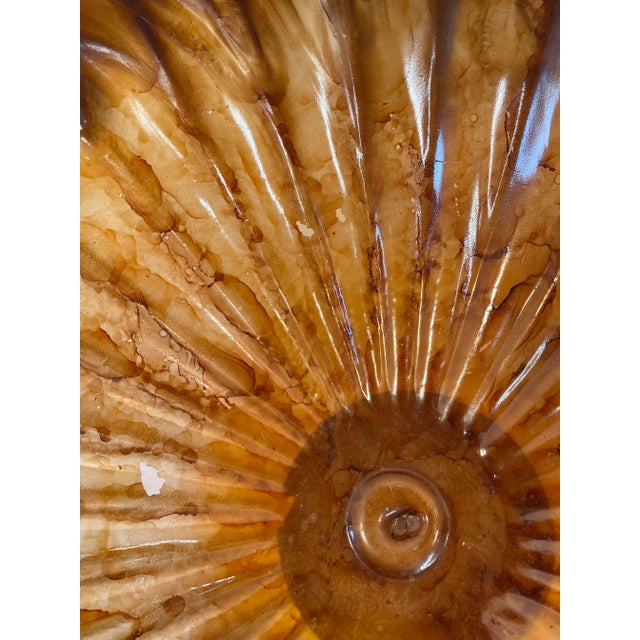 Late 20th Century Vintage Italian Art Glass Blown Shell Shaped Decorative Bowl For Sale - Image 5 of 7