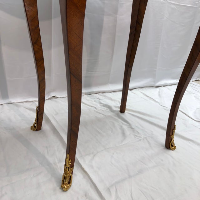 Late 18th Century Antique Louis XV Style Walnut Marquetry Side Table For Sale - Image 9 of 10