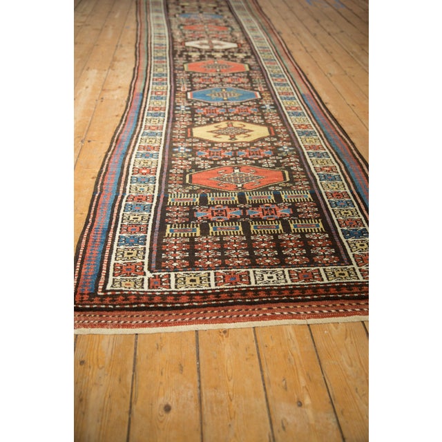 1950s Vintage Kurdish Floral Gul Wool Rug Runner For Sale - Image 9 of 10
