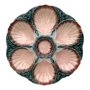 Majolica Oyster Plate Sarreguemines, Circa 1870