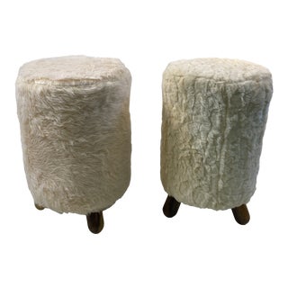 Jean Royere Style Stools - A Pair For Sale