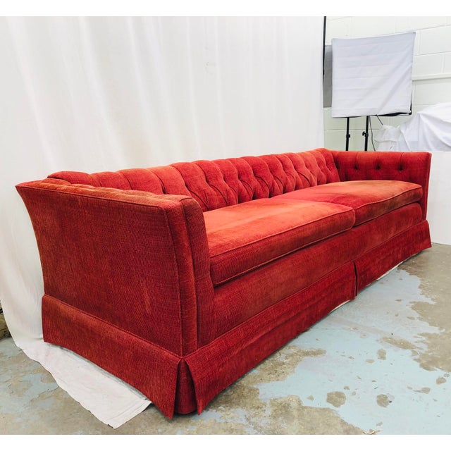 Vintage Chesterfield Style Tufted Button Back Sofa Chairish