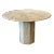 1980s Postmodern Vintage Travertine Round Dining/Entry Table Honed For Sale