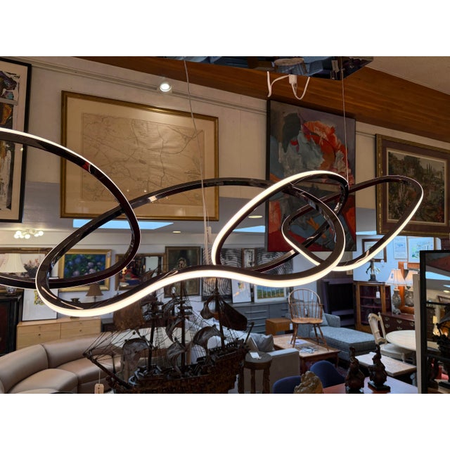 Lights Eta Lighting Unity Chandelier, Brushed Chrome For Sale - Image 7 of 13