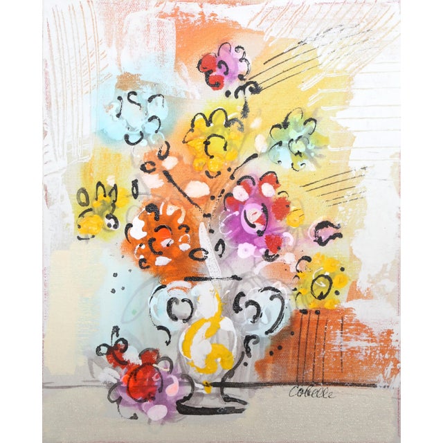 Vase With Flowers (Orange and Pink) 2, Charles Cobelle For Sale - Image 4 of 4