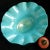 Mid-Century Modern Vintage Murano Jade Green Gold Flecks Italian Art Glass Large Ruffle Rim Footed Centerpiece Bowl For Sale - Image 3 of 7