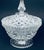 Vintage Clear Glass Pedestal Candy Dish With Lid in Wexford Pattern by Anchor Hocking For Sale - Image 9 of 12