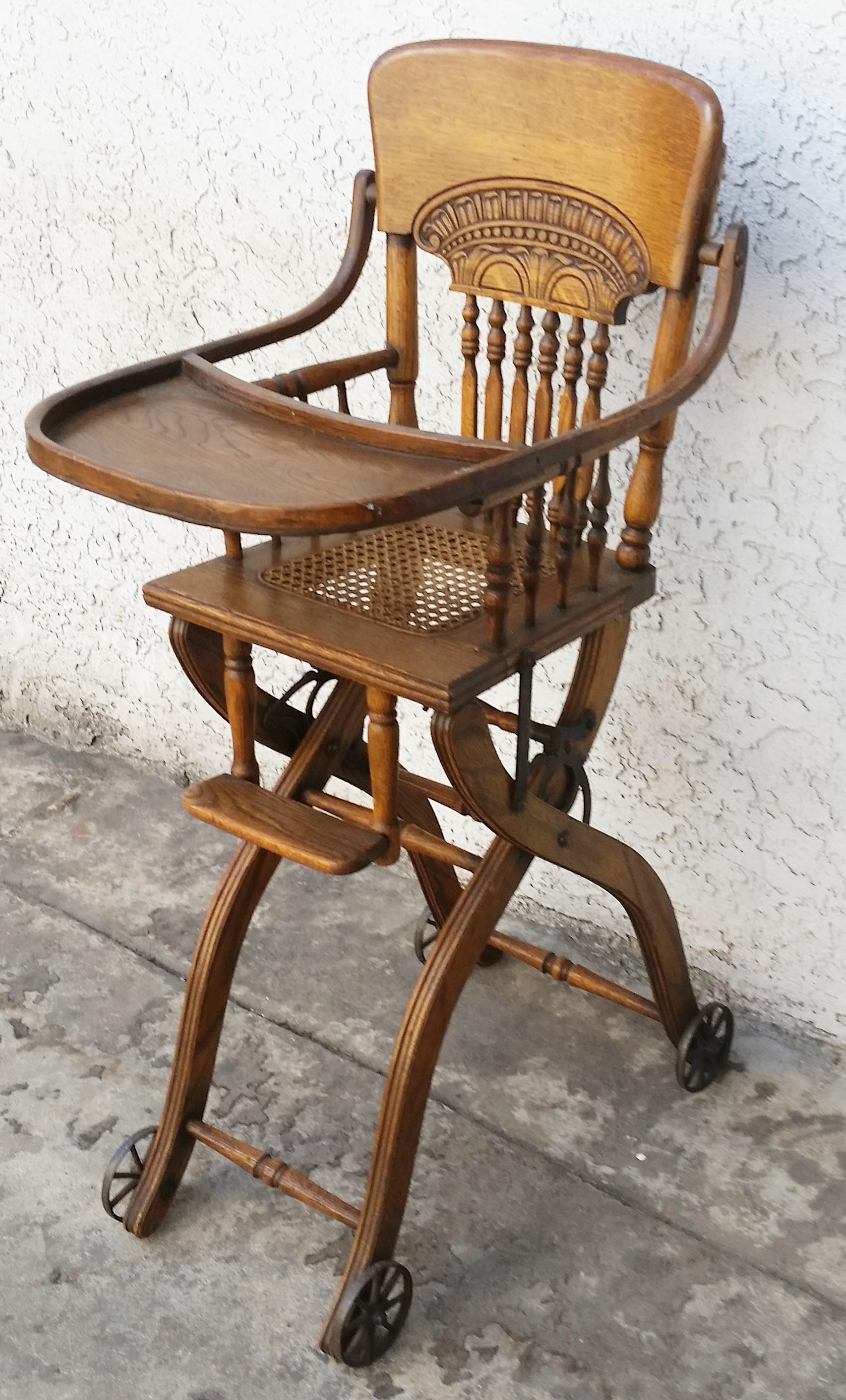 antique stroller high chair