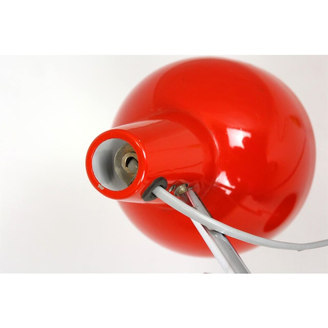 1960s Mid-Century Red Desk Lamp from Lidokov, Former Czechoslovakia, 1960s For Sale - Image 5 of 18