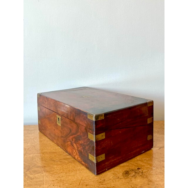 Vintage Regency Georgian Travelers Writing Desk For Sale - Image 9 of 11