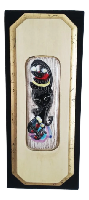 1960s Fantoni-Style Ceramic Wall Plaque
