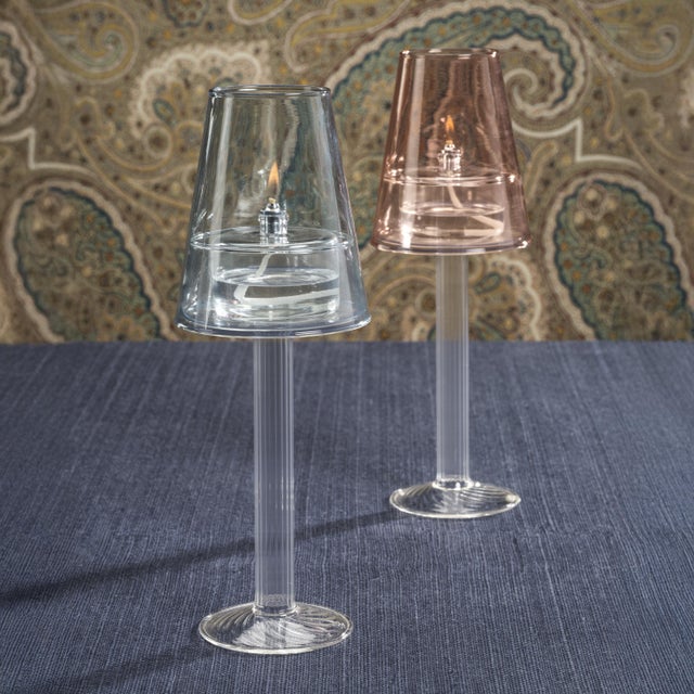 2020s Dauphine Table Lamp with 3 oz Votive Oil Lamp, Corydalis Blue For Sale - Image 5 of 6