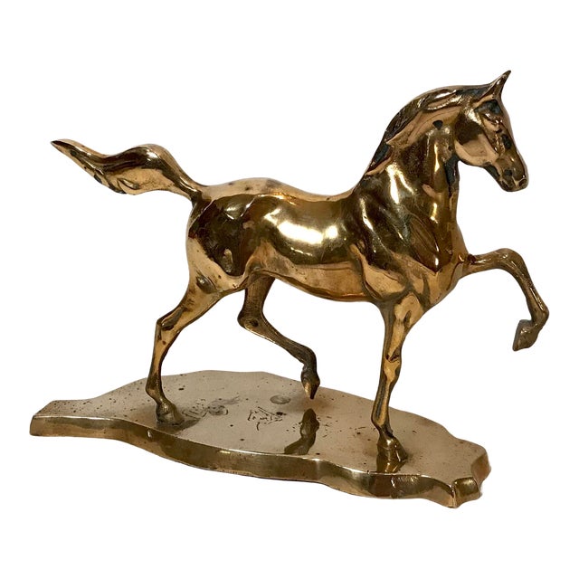Vintage Brass Prancing Horse Sculpture Chairish
