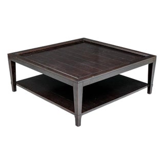 Bernhardt Vintage Patina Solid Mahogany Square Coffee Table For Sale
