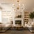Modern Brass Chandelier With 8 Arms, Contemporary Lighting Fixture, Ceiling Light, Living Room or Dining Room Decor, Stylish and Elegant For Sale - Image 10 of 16