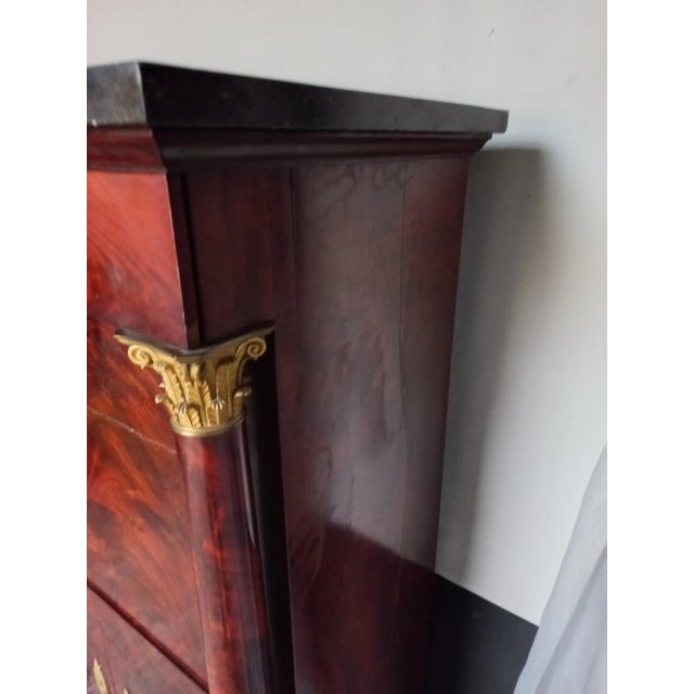 Empire Secretaire in Corinthian Bronze Gilded with Mercury, 1810 For Sale - Image 10 of 18