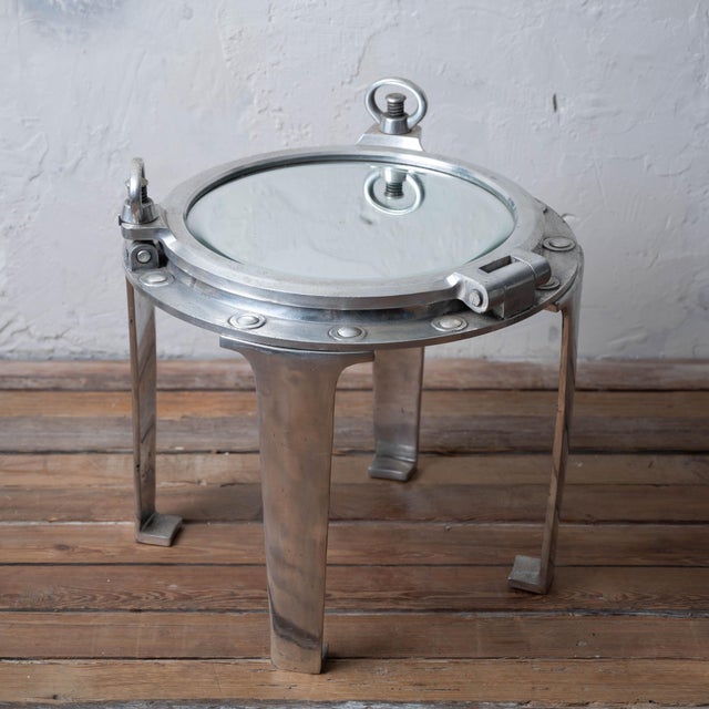 A Pair of Porthole Cover Side Tables For Sale - Image 4 of 15