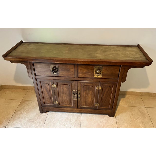 Bernhardt Chinoiserie With Antique Brass Hardware and Gilt Gold