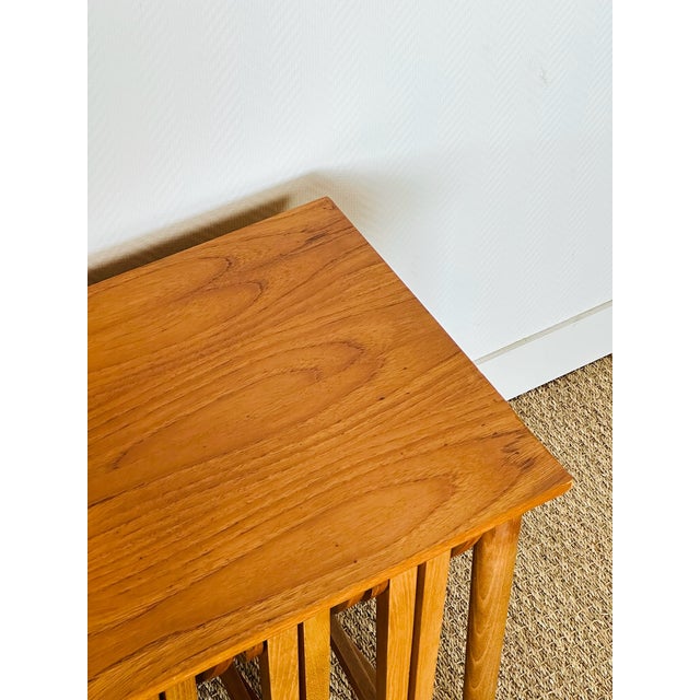 Scandinavian Teak Nesting Coffee Tables, 1960s, Set of 5 For Sale - Image 9 of 18