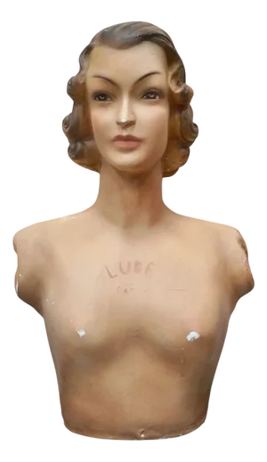 Vintage Mannequin Lubé Paris Bust, 1930