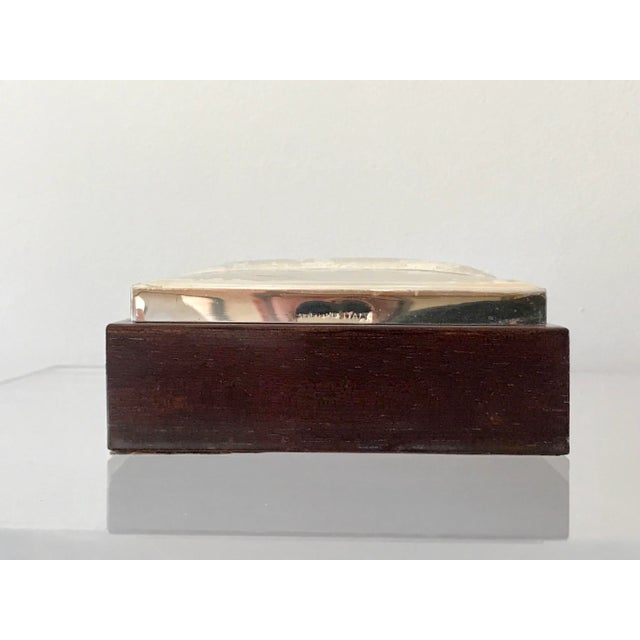 Mid Century Italian Silver Plate and Satin Wood Box For Sale - Image 4 of 13