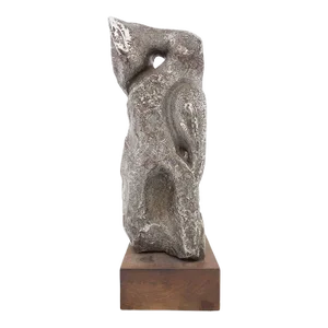 Alfred Van Loen, Grand Kabuki Stainless Steel Abstract Brutalist Sculpture