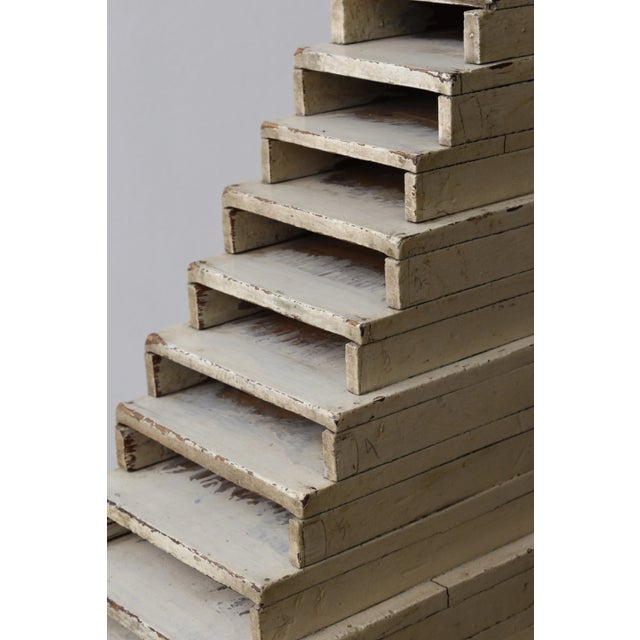 1940s Vintage Folk Art Graduated Shop Bag Stand, Circa 1940s For Sale - Image 5 of 15