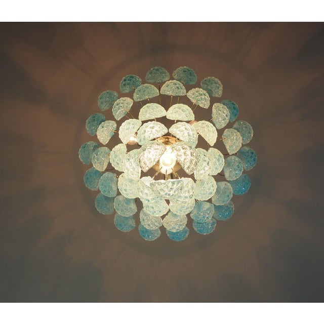 Magic Murano Blue Drops Chandeliers, 1980s, Set of 2 For Sale - Image 13 of 15