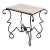 The Vintage Granite Iron Scroll Console Table For Sale