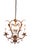 Charming four light gilt metal foliate chandelier, made in Italy, circa 1940/60's. This fixture is in very good, clean,...