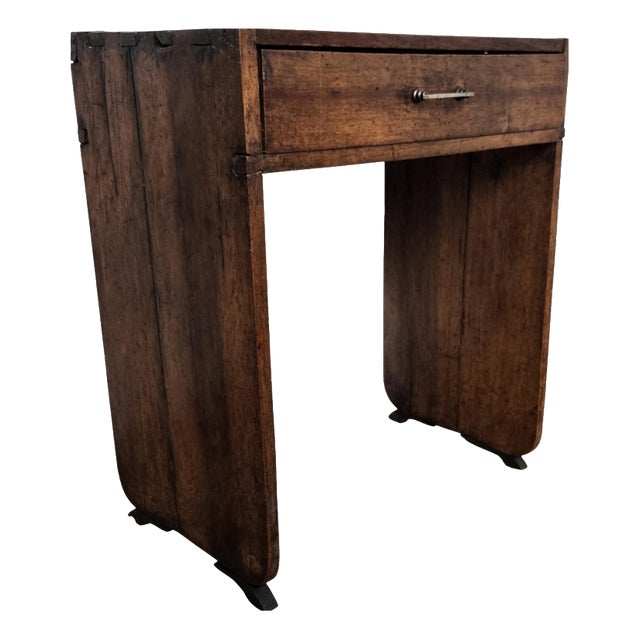 Small Antique Italian Rustic Walnut Console Table, 1890s For Sale