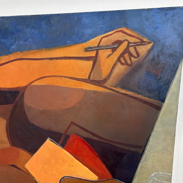 Abstract Painting on Canvas by Gary Kelley Titled the Love Letter For Sale - Image 4 of 9