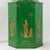 Pair of Vintage British Chinoiserie Green and Gold Hexagonal Hand-Painted Tole Tea Jar Table Lamps For Sale In New York - Image 6 of 13