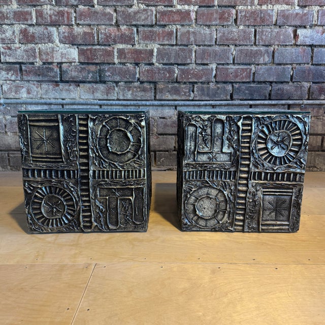 Adrian Pearsall Adrian Pearsall Brutalist "Sculptura" Cube Tables For Sale - Image 4 of 11