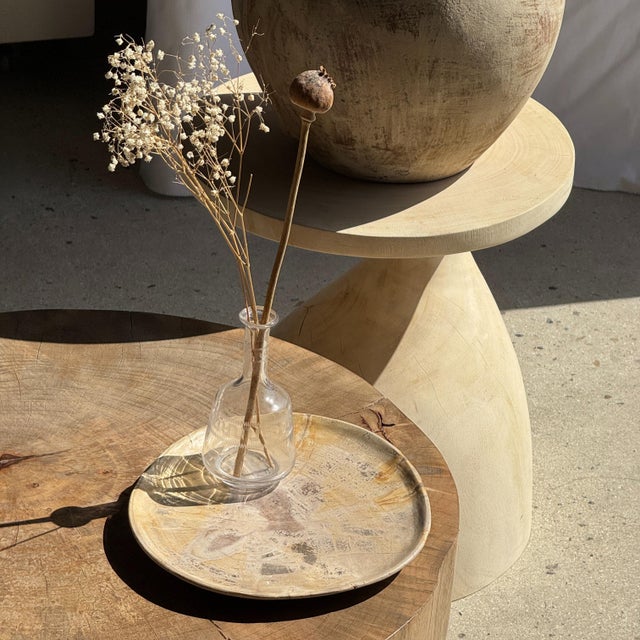 Gray Beige Petrified Wood Trinket Tray or Dish, 1980s For Sale - Image 8 of 9