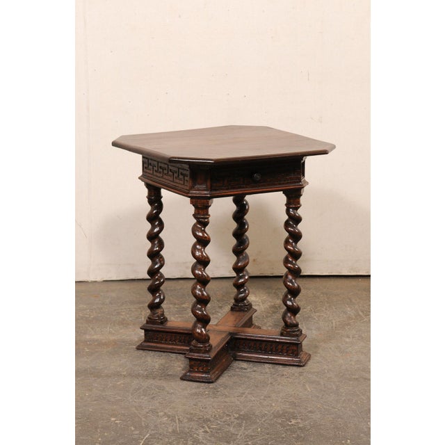 Late 18th C. Italian Ornate Accent Table For Sale - Image 10 of 10