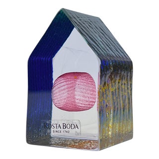 Bertil Vallien 'Minisculpture' 'Country House' for Kosta Boda Sweden, 1993 For Sale