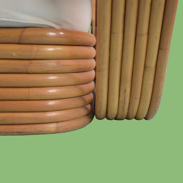 Mid-Century Modern 1950s 6 Strand Paul Frankl Style Love Seat For Sale - Image 3 of 6
