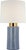 Modern Barbara Barry by Visual Comfort Signature Xian 30" Table Lamp in Polar Blue Crackle and Soft Brass with Linen Shade For Sale - Image 3 of 3