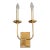 21st Century Visual Comfort by Chapman & Myers - Double Wall Sconces in Antique Brass For Sale