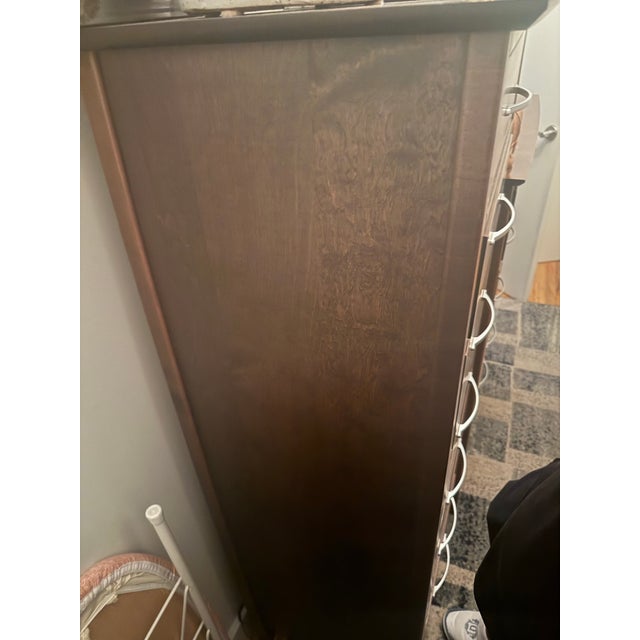 1990s 1990s Baronet Solid Maple 7-Drawer Tall Boy / Lingerie Chest For Sale - Image 5 of 10