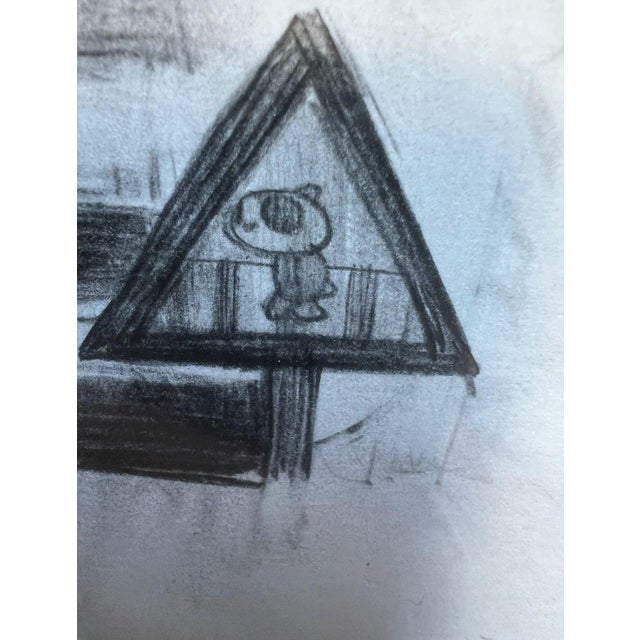 Contemporary Graham Carter, Panda Crossing, Graphite on Paper For Sale - Image 3 of 5