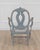 Made in Sweden around 1780, this large Gustavian armchair is of the Swedish Model, repainted in blue and newly covered in...