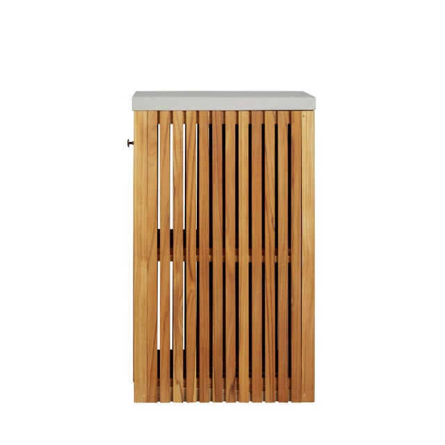 2020s Eclipse Outdoor Solid Teak Wood Cabinet For Sale - Image 5 of 11