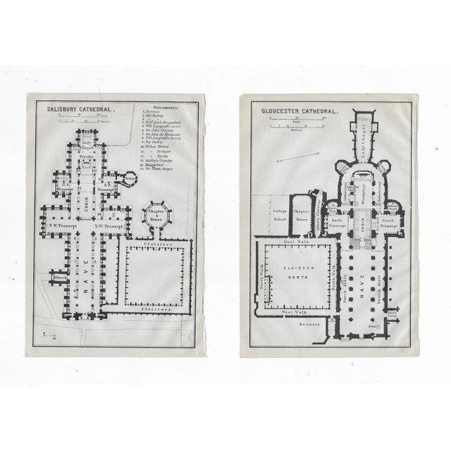 English Set of Four English Cathedral Architectural Plan Engravings For Sale - Image 3 of 3