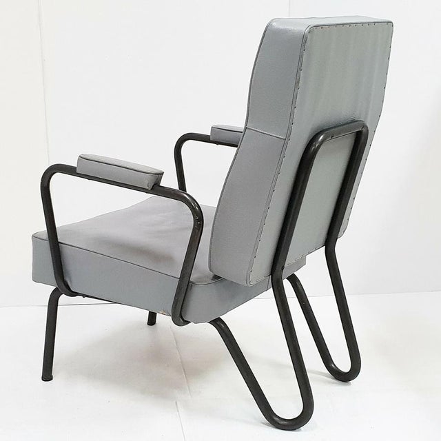 Mid-Century Modern Vintage Armchair by Jacques Hitier for Tubauto, 1950s For Sale - Image 3 of 13